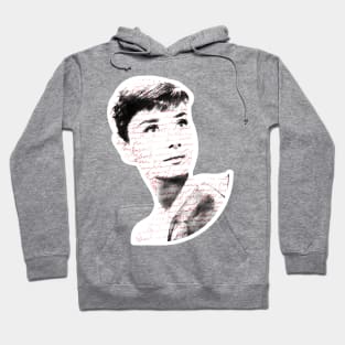 Audrey Hepburn T-Shirt Sticker Flowers Illustration Hoodie Notebook T-Shirt Hoodie